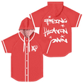 thumbnail image 1 of Hulvey Bring Heaven Down Baseball Jersey Women Men Hooded Short Sleeve Shirt Casual Trendy T-shirt, 1 of 2