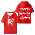 thumbnail image 1 of Hulvey Bring Heaven Down Hooded T-shirt Women Men Short Sleeve Tee Casual Fashion Tops, 1 of 2