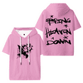 thumbnail image 1 of Hulvey Bring Heaven Down Hooded T-shirt Women Men Short Sleeve Tee Casual Fashion Tops, 1 of 2