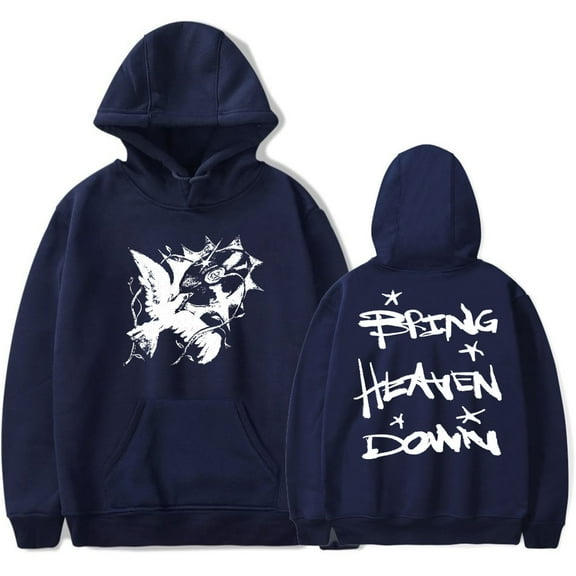 Hulvey Bring Heaven Down Hoodie Men Women Long Sleeve Hooded Sweatshirt Fashion Pullovers