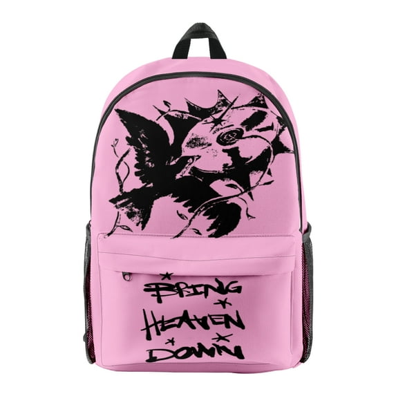 Hulvey Bring Heaven Down Merch Backpack Rapper Bags Unisex Fashion Casual Streetwear Shoulders Bag