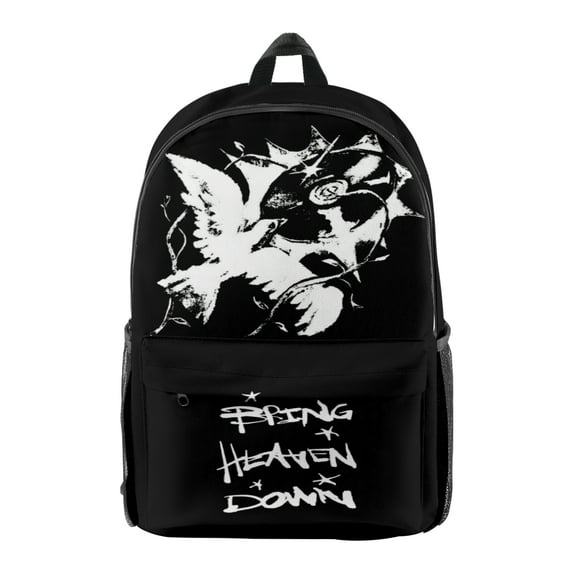 Hulvey Bring Heaven Down Merch Backpack Rapper Bags Unisex Fashion Casual Streetwear Shoulders Bag