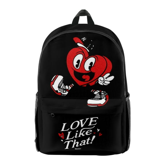 Hulvey Love Like That Merch Backpack Rapper Bags Unisex Fashion Casual Streetwear Shoulders Bag