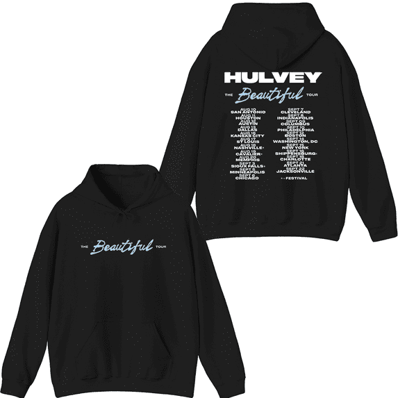 Hulvey Merch Beautiful Tour Hoodie Printed Hoodies Men Women Rapper Long Sleeve Pullover Top