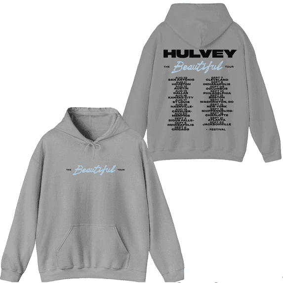 Hulvey Merch Beautiful Tour Hoodie Printed Hoodies Men Women Rapper Long Sleeve Pullover Top