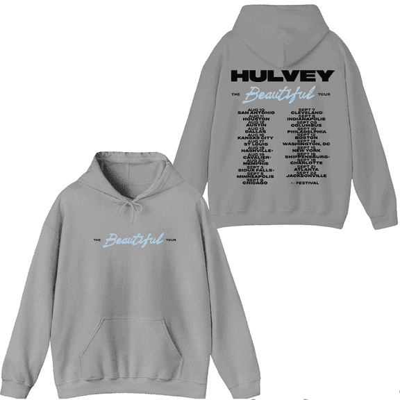 Hulvey Merch Beautiful Tour Hoodie Printed Hoodies Men Women Rapper Long Sleeve Pullover Top