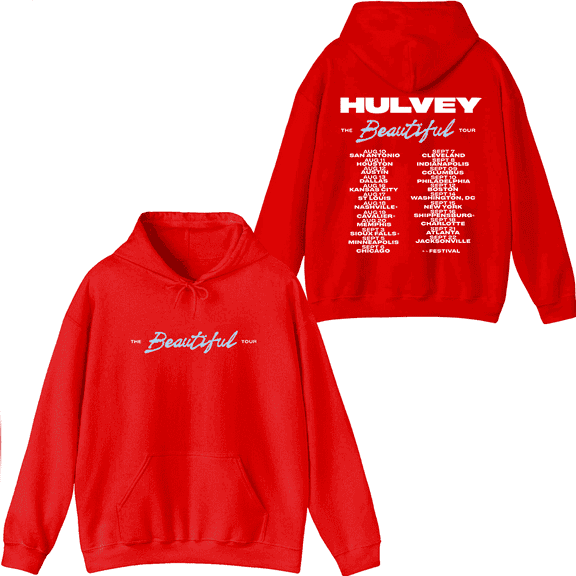 Hulvey Merch Beautiful Tour Hoodie Printed Hoodies Men Women Rapper Long Sleeve Pullover Top