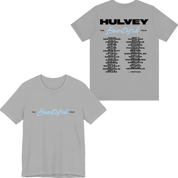 Hulvey Merch Beautiful Tour T-shirt Printed Shirt Men Women Rapper Tee Short Sleeve Crewneck Top