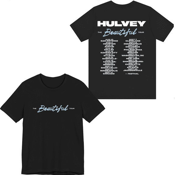 Hulvey Merch Beautiful Tour T-shirt Printed Shirt Men Women Rapper Tee Short Sleeve Crewneck Top