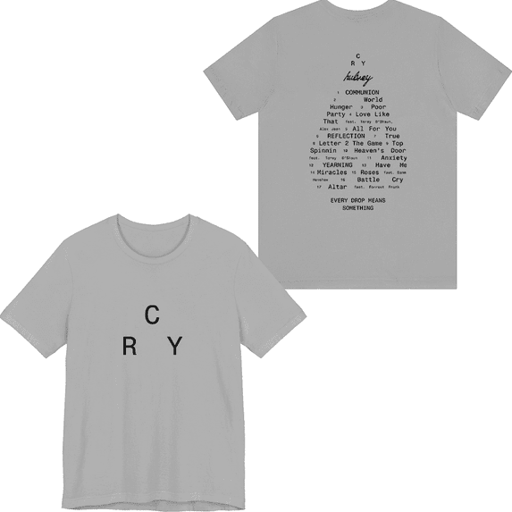 Hulvey Merch CRY Album T-shirt Printed Shirt Men Women Rapper Tee Short Sleeve Crewneck Top