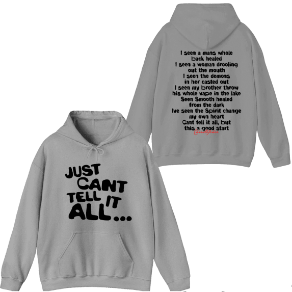 Hulvey Merch Just Can't Tell It All Hoodie Printed Hoodies Men Women Rapper Long Sleeve Pullover