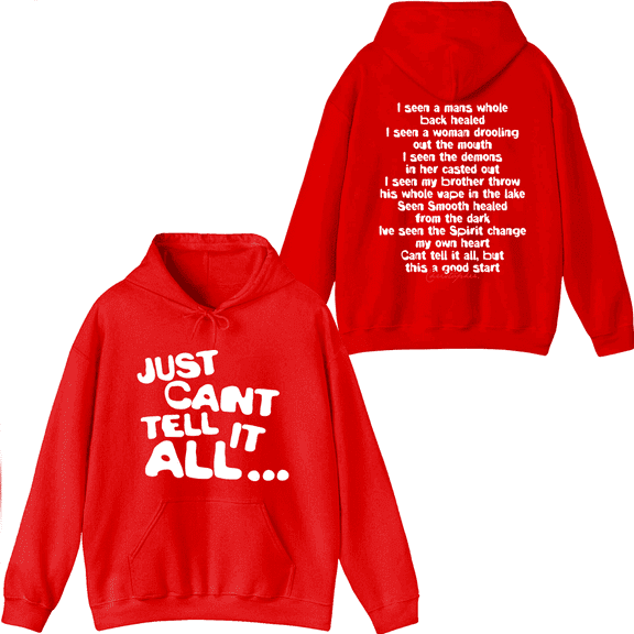 Hulvey Merch Just Can't Tell It All Hoodie Printed Hoodies Men Women Rapper Long Sleeve Pullover
