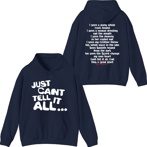 Hulvey Merch Just Can't Tell It All Hoodie Printed Hoodies Men Women Rapper Long Sleeve Pullover