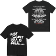 thumbnail image 1 of Hulvey Merch Just Can't Tell It All T-shirt Printed Shirt Unisex Rapper Tee Short Sleeve Top, 1 of 2
