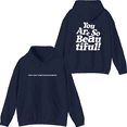 thumbnail image 1 of Hulvey Merch You Are So Beautiful Hoodie Printed Hoodies Men Women Rapper Long Sleeve Pullover Top, 1 of 2