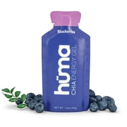 Huma Chia Energy Gel ، Blueberry 24 Pack - جل مناسب للمعدة ، جل طاقة طعام حقيقي لممارسة التحمل