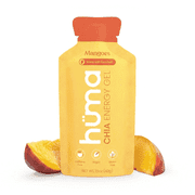 Huma Chia Energy Gel, Mango 24 Pack - Stomach Friendly, Real Food Energy Gels for Endurance Exercise