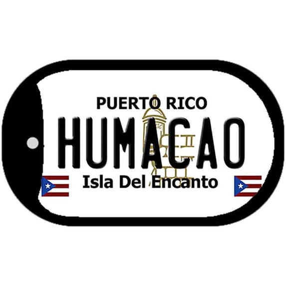 Humacao Puerto Rico Metal Novelty Dog Tag Necklace DT-2845 2" x 1" Dog Tag (DT)