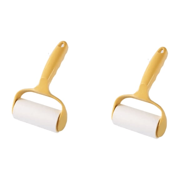 Humak4Kind Pack of 2 Lint Roller - Household Pet Hair Remover with Yellow Brush Roller