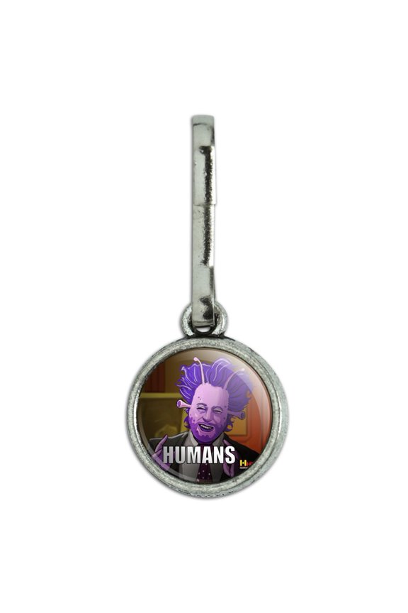 Human Aliens Guy History Meme Antiqued Charm Clothes Purse Suitcase Backpack Zipper Pull Aid