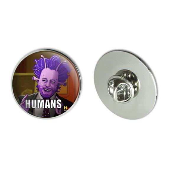 Human Aliens Guy History Meme Metal 1.1" Tie Tack Hat Lapel Pin Pinback