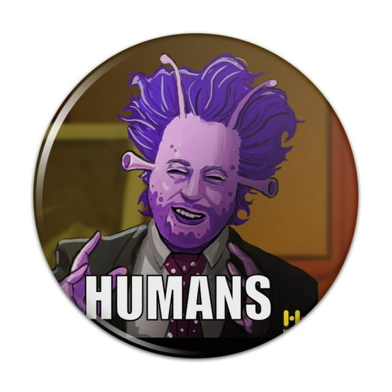Human Aliens Guy History Meme Pinback Button Pin