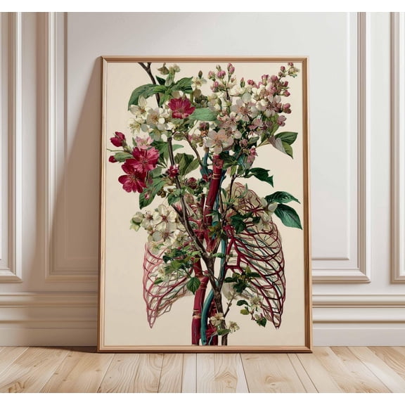 Human Anatomy Body Educational Medical Doctor Office Vintage Style Art Print, Unframed Paper Poster 8x10in