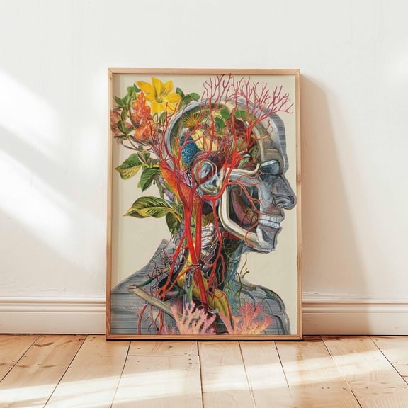 Human Anatomy Bodys Educational Medical Doctor Office Decor, Unframed Paper Poster 8x10in