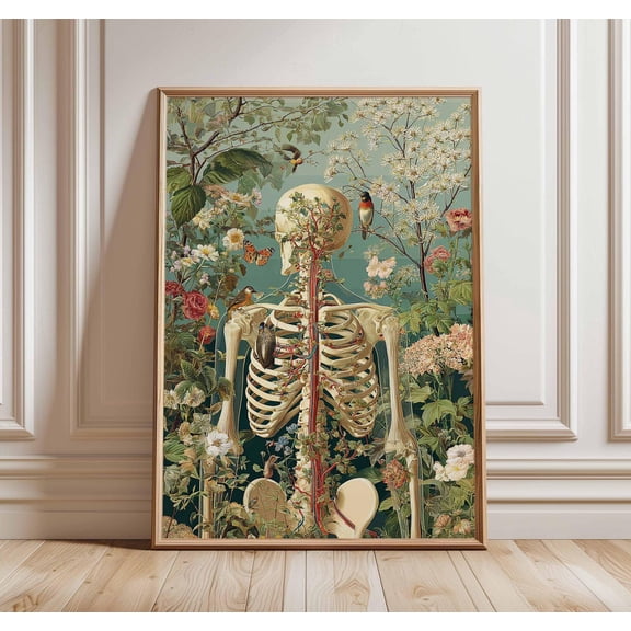 Human Anatomy Bodys Educational Medical Doctor Office Vintage Unframed Paper Print
