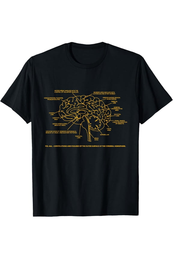 t-shirt Human Anatomy Brain Shirt Medical Student Tee T-ShirtMen and women can wear, black T-shirts, gifts. Age: M,L，XL 2XL, 3XL, 4XL