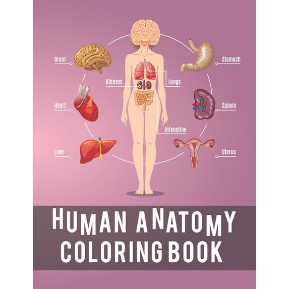 Human Anatomy Coloring Book: Unique Coloring Activity Book for medical school kids and adults, (Paperback)