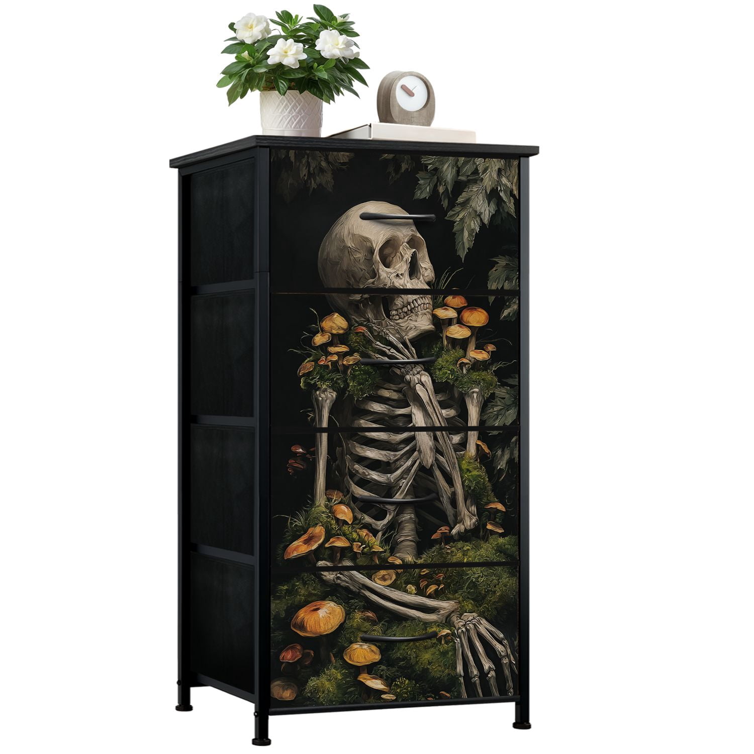 Skeleton Drawers Human Anatomy Dresser for Bedroom with 4 Storage Drawers Skeleton ...