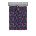 thumbnail image 1 of Human Anatomy Fitted Sheet & Pillow Sham Set, Anatomical Heart Analogy Veins Stems Palpitating Organ Sketch, Decorative Printed 6 Piece Bedding Decor Set, Full, Hot Pink Charcoal Grey, by Ambesonne, 1 of 3