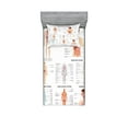 thumbnail image 1 of Human Anatomy Fitted Sheet & Pillow Sham Set, Chart of Organs Body Structures Biology Themed Cartoon Schemes, Decorative Printed 4 Piece Bedding Decor Set, Twin, White and Multicolor, by Ambesonne, 1 of 3