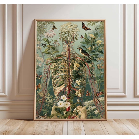 Human Anatomy Poster, Human Body Posters, Anatomy Wall Prints, Educational Medical Print, Doctor Office Decor, Vintage Style Anatomy Poster Size 24x36 Unframed Poster