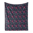 thumbnail image 1 of Human Anatomy Soft Flannel Fleece Blanket, Anatomical Heart Analogy Veins Stems Palpitating Organ Sketch, Cozy Plush for Indoor and Outdoor Use, 60" x 80", Hot Pink and Charcoal Grey, by Ambesonne, 1 of 5