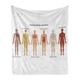 thumbnail image 1 of Human Anatomy Soft Flannel Fleece Throw Blanket, Body Central Nervous Network Skeleton Neurons Image Muscle System Print, Cozy Plush for Indoor and Outdoor Use, 50" x 70", Multicolor, by Ambesonne, 1 of 6