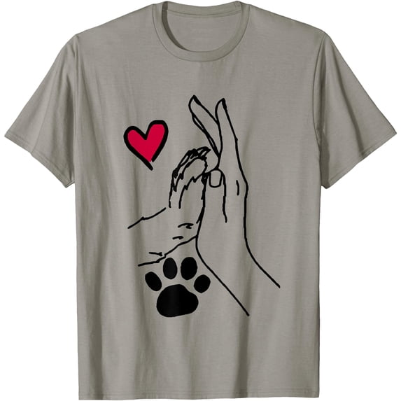 Humon Pic Human And Dog Or Cat Paw High Five Friendship T-Shirt - Walmart.com