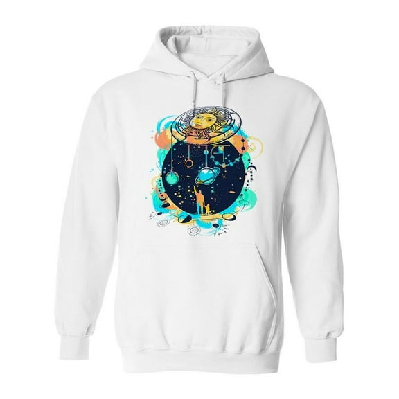 Human And Universe Hoodie Men -Image by Shutterstock, Male x-Large