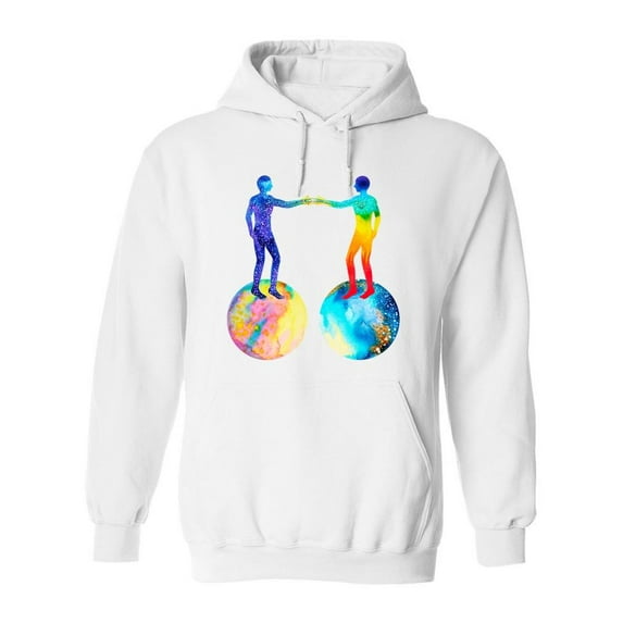 Human And Universe Power Hoodie Men -Image by Shutterstock, Male 4X-Large