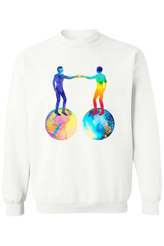 Human And Universe Power. Sweatshirt Men -Image by Shutterstock, Male Medium