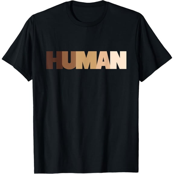 Human Anti-Racist T-ShirtMen and women, Black T-shirt, size: Extra large