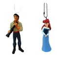 thumbnail image 1 of Human Ariel Princess & Prince Eric Keychain Dangler Set Figures Charms Mermaid, 1 of 1