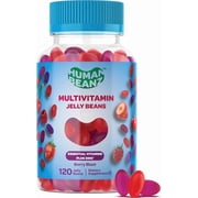 Human Beanz Multivitamin Jelly Beans with Zinc for Adults, Daily Immune Support Vitamins for Men & Women, Vegetarian Complete Multi, Gluten-Free Non-GMO Kosher Halal, 120 Berry Gummies