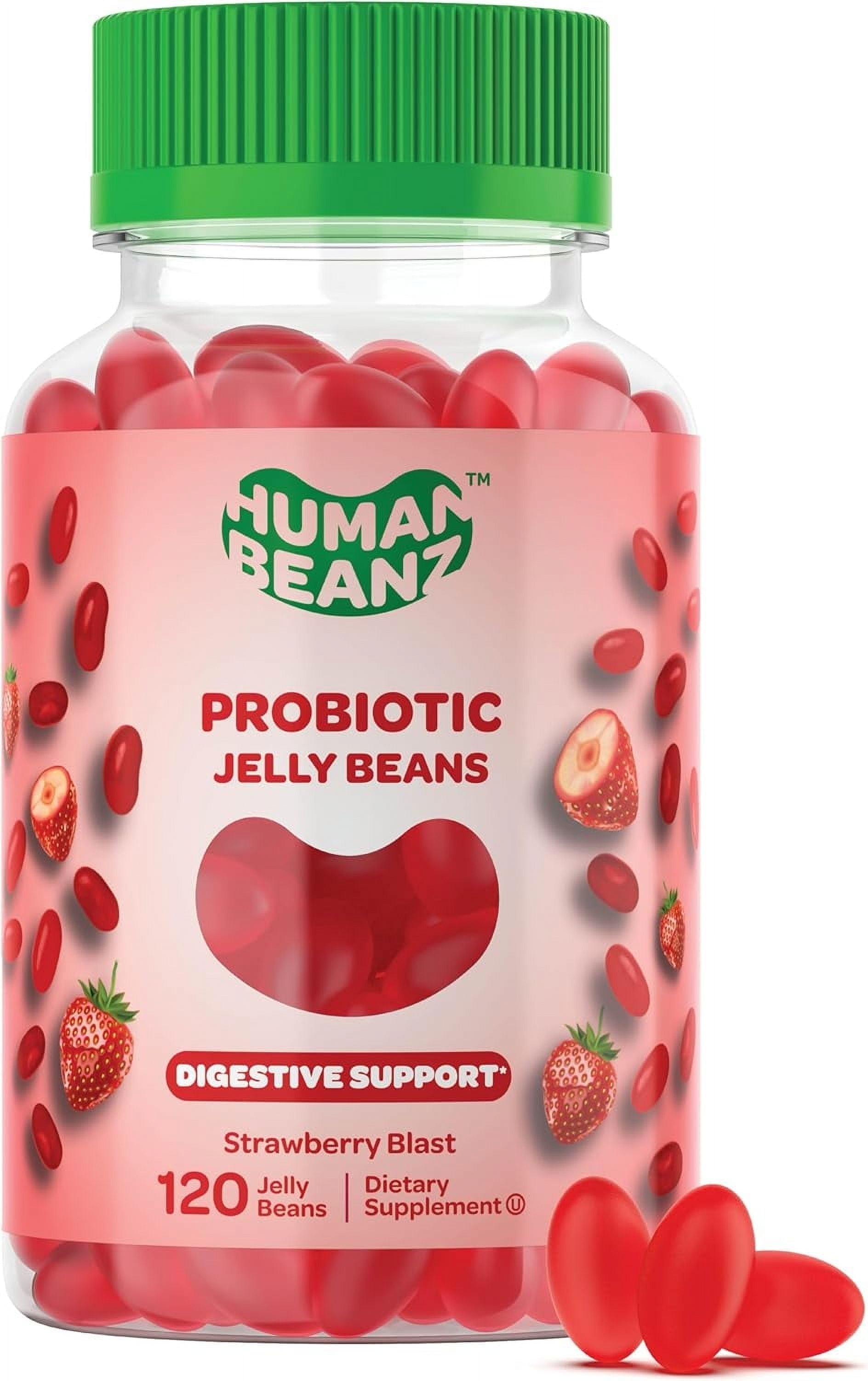 Human Beanz Strawberry Blast Flavor Probiotic Jelly Beans - Kosher ...