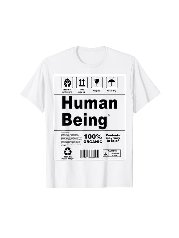 Human Being Science Ingredients Medical Label Funny T-shirt T-Shirt
