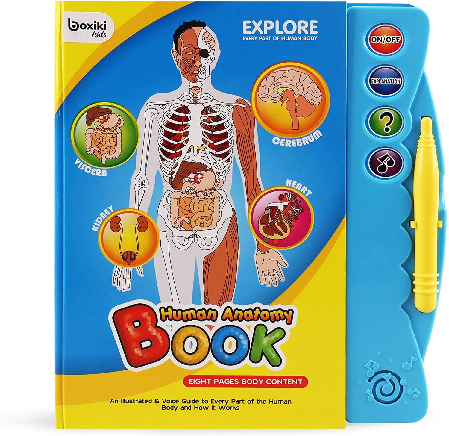 Human Body Book by Boxiki Kids Science Toys Ages 3 Plus