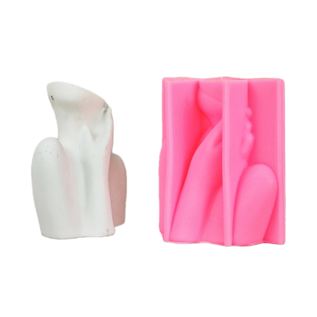 Women Gypsum Silicone Mold DIYs Succulent Concrete Flower Pots Vase Plaster Cement Mold Pen Candle Holder Molds Decors