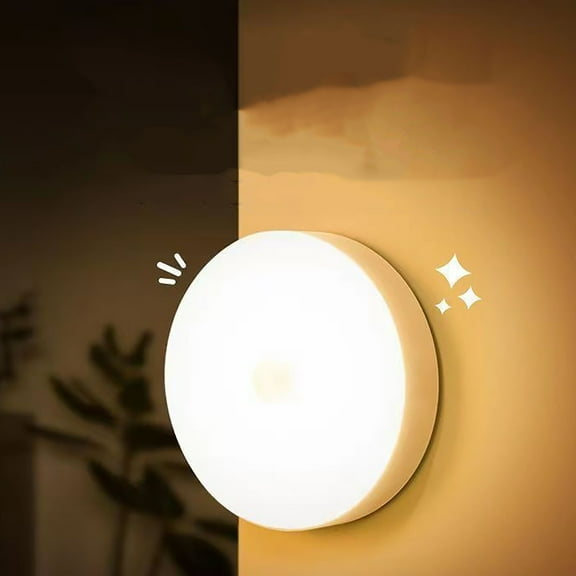 Human Body Sensor Night Light | 120° Wide Angle Motion Detection | Auto On/Off Smart LED Light for Toilet Corridor Dorm | Magnetic & Strap Mounting Options | Super Bright Battery Powered | 1-Pack