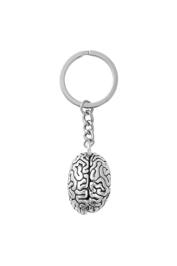 Human Brain Keychain 3D Organs Pendant for Key Holder Psychologist Body Parts for Key Ring for Creative Charm Keyring Ho